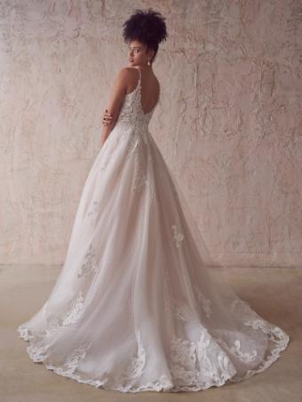 Here & Now Style #FLORENCE (22MS904A02 - Plain Tulle) #4 All Ivory (gown with Ivory Illusion) thumbnail