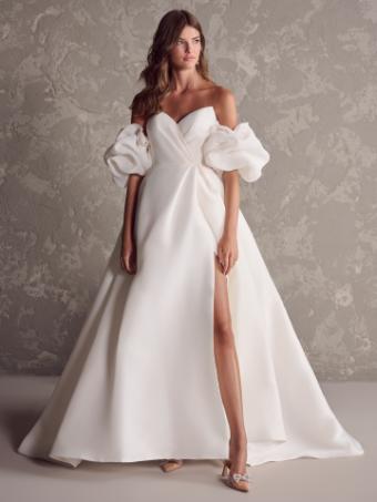Maggie Sottero Style #NISHA (24MS214A01) #3 Diamond White (gown with Natural Illusion) thumbnail